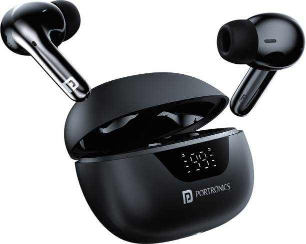 Portronics Harmonics Twins 28 in Ear Earbuds,Smart ANC,Quad Mic ENC,30Hrs Playback,IPX5 Bluetooth