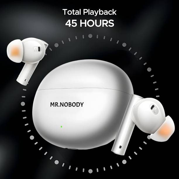 MR.NOBODY Air 6 TWS Earbuds, LHDC 5.0 Hi-Res Audio, 12.4mm Deep Bass, 40 Hrs Playtime A145 Bluetooth