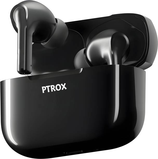 PTROX earbuds with 40 Hrs Playtime, 11mm Driver, IPX5 and Unique Design N77 Bluetooth