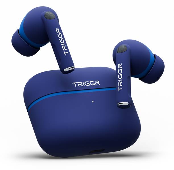 TRIGGR Ultrabuds N4 with Premium Finish, Rubber Grip Design, 40H Battery, 13 mm Drivers Bluetooth