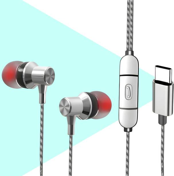 Bxeno Type C Earphone with Mic for S21 FE/F54/M34 5G/S22/S22+/S20 FE[2P] Wired
