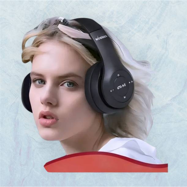 AIZINA Wireless Headphones with Mic & SD Card, Ultra Battery Life_PT Bluetooth & Wired