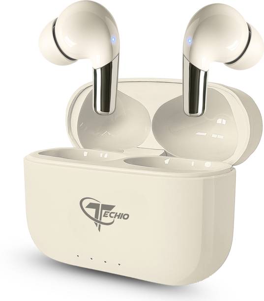 TECHIO ClearPods Wireless Earbuds with 5.3 Bluetooth, ENC Mic & Game Mode Bluetooth