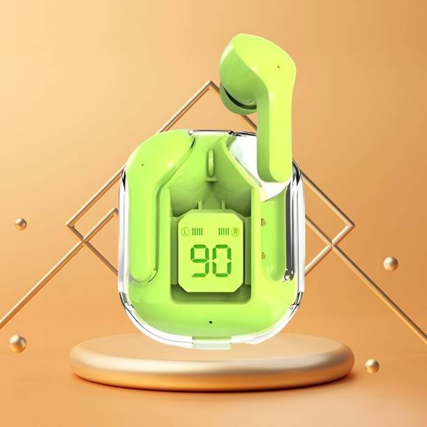 TechShellRetail Earbuds Max UltraPods Transparent Charging Case With LED Digital Display Z279 Bluetooth