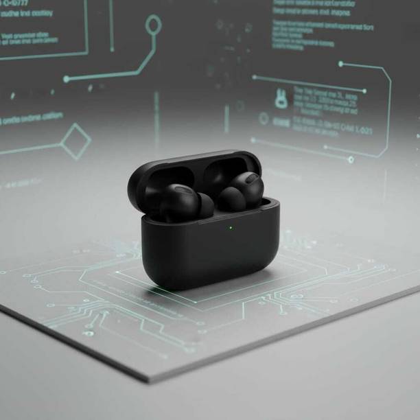TECHIO Airpod Pro Black with True Wireless Bluetooth Earphones Bluetooth