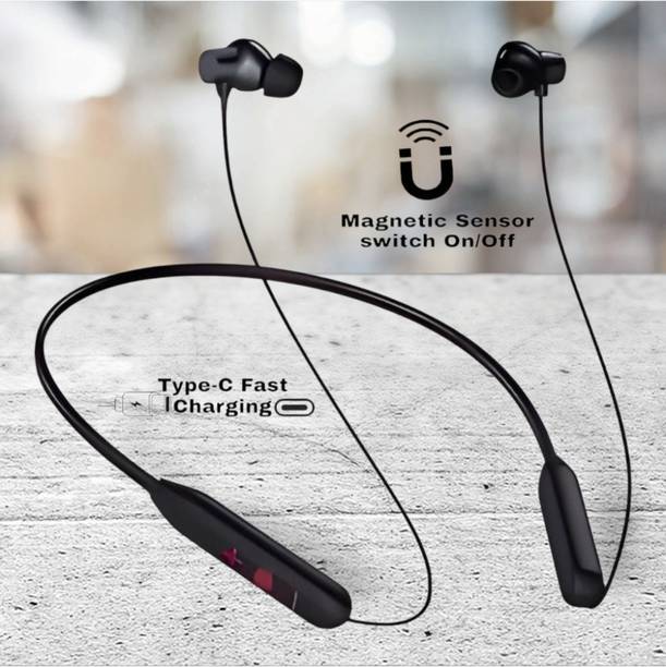 AIZINA Endurance Pro Neckband - Long-Lasting, Enhanced Bass, Comfort Fit_JN Bluetooth & Wired