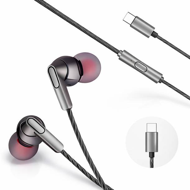 MMAK Type-C Wired Gaming Earphones with HD Mic, Inline Controls, IPX5 Proof Wired
