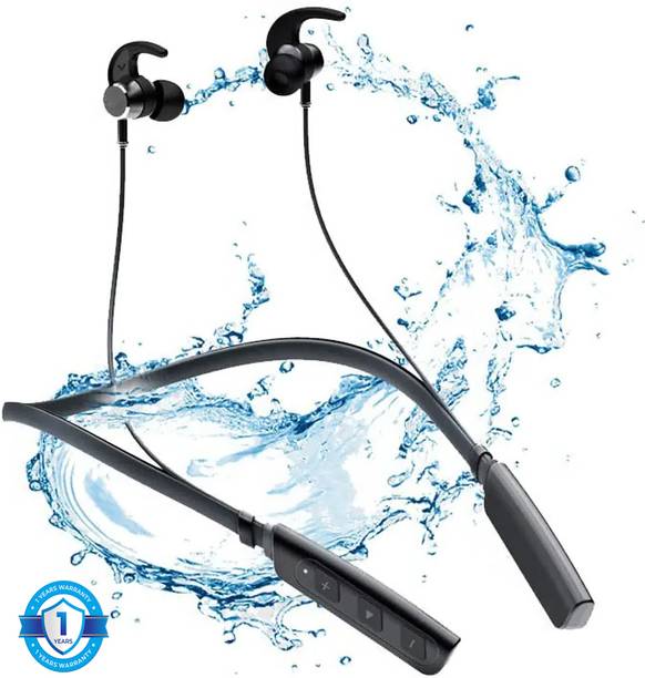 TABARET BOOM BASS Wireless Neckband Bluetooth Earphones & 10mm Drivers,24 Hrs Playtime Bluetooth