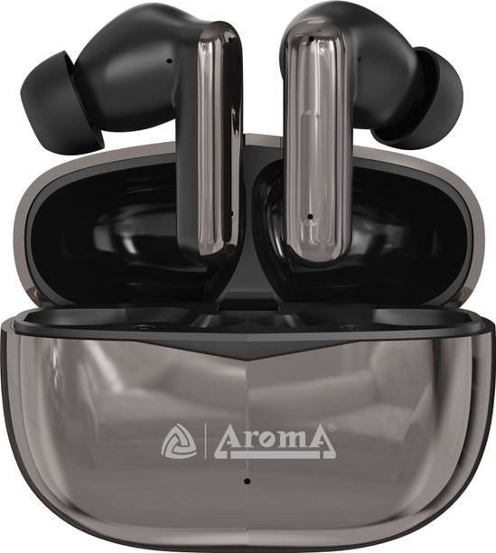 Aroma TWS1 V5.4 Upto 60Hr Playtime*, ENC, Dual Paring, Fast Charging, Heavy Bass Bluetooth