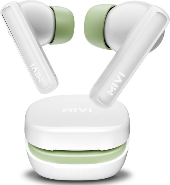 Mivi Mivi DuoPods Oris Bluetooth Headset, 60 Hours Battery Life, AI ENC, Frost White Bluetooth