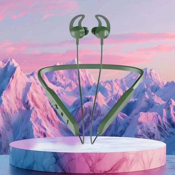 GUGGU BT Max Bluetooth Neckband Lightweight, Wireless Noise Cancellation with Mic O272 Bluetooth
