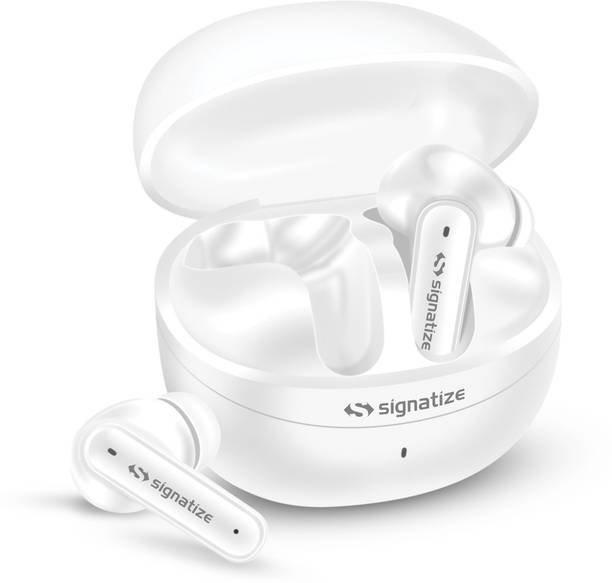 SIGNATIZE Truly Wireless Bluetooth In Ear Earbuds with 35H Playtime, 4 Mic Clear Calling, Bluetooth