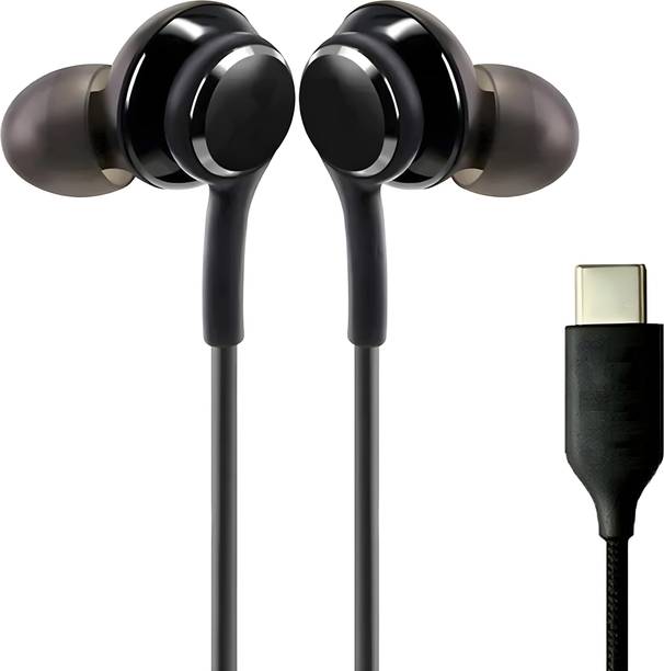 urooj USB Type-C Earphones with Tangle-Free Fabric Cable & Sound by AKG Wired