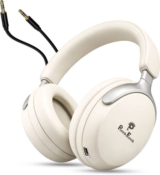 PunnkFunnk Bass Headphone with 48H Playtime, Low Latency up to 40ms, Dual Pairing, Wireless Bluetooth