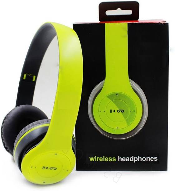 Techpunch NEW PREMIUM MATTE FINISH GOOD QUALITY WIRELESS HEADPHONE WITH AUX & FM SUPPORT Bluetooth & Wired