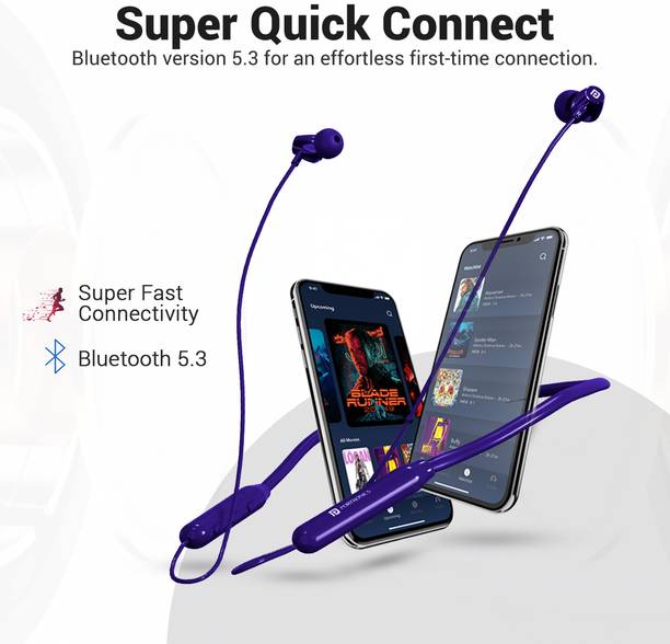 Portronics Harmonics Z3 Wireless Stereo Neckband with 30Hrs Playtime Bluetooth Headset