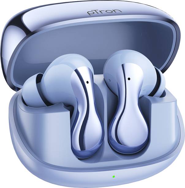 PTron Bassbuds Tango w/ 50Hrs Playtime, AI-ENC Calls, Custom EQ, App Support, BTv6.0 Bluetooth