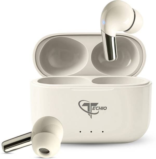 TECHIO StormPods Bluetooth Earbuds with Gaming Mode, 13mm Drivers & Smart Touch Bluetooth