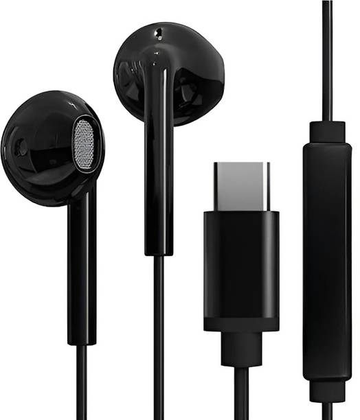BASS BLING USB C Headphones, Hi-Res Type C Earphones in-Ear with Baried Suit Microphone Wired