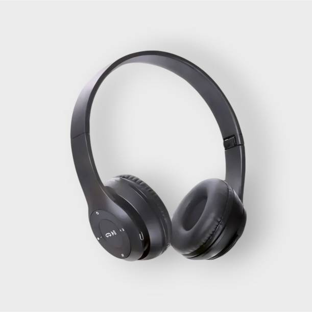 AIZINA HD Wireless Headphones with Mic & SD Card Slot, Extended Runtime_EL Bluetooth & Wired