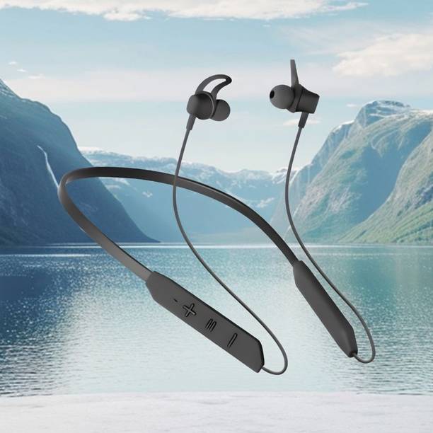 PARADISEECOM Bluetooth Headset Neckband with mic BT-Max 30H Playtime & Calling VibrationQ415 Bluetooth
