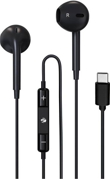 ZEBRONICS ZEB-BUDS 30C, Type-C With In-Line Mic, Rich 14.2mm drivers, Call, Volume Control Wired Headset