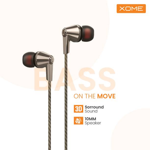 XOME EARZ-X2 Wired Earphone with HD Mic, 3.5mm Jack, Inline Controls, Wired