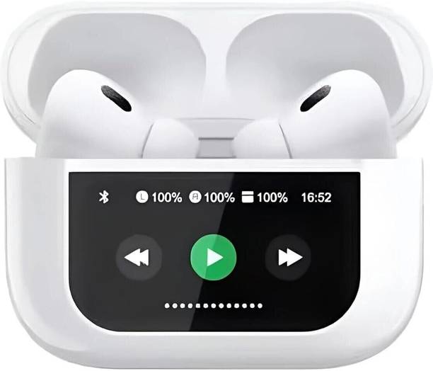 Radhe Smart Buds A9 Pro Display Earbuds C-Type Fast Charging Wireless Bluetooth