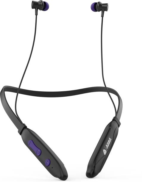Aroma NB128 Happy 24 Hours Playing Time Deep Bass Made In India Bluetooth Neckband Bluetooth Headset
