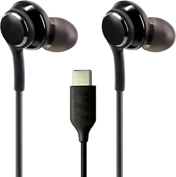 snowbudy USB Type-C Earphones with Tangle-Free Fabric Cable & Sound by AKG Wired