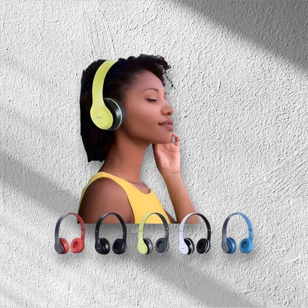 AIZINA Foldable Wireless Headset with HD Sound Quality and Rotatable Mic for Gamers_HH Bluetooth & Wired