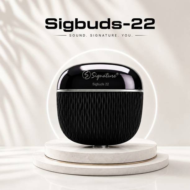 Signature SIGBUDS 22 TWS Bluetooth Earbuds with Clear Audio & Charging Case (Black) Bluetooth