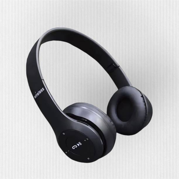 house of common Lounge Comfort Headphones with Mic & SD Card, Extended Playtime_XE Bluetooth & Wired