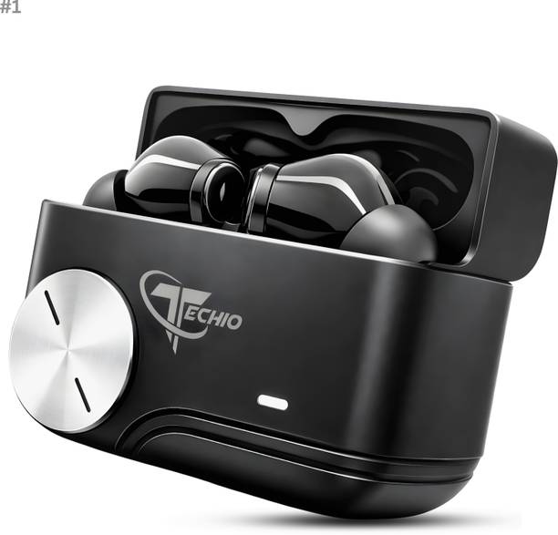 TECHIO ProSound X40 True Wireless Bluetooth Dual Drivers, 120H Battery Backup Bluetooth