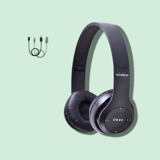 house of common Foldable Bluetooth Over‑Ear Headphones, Wireless with Deep Bass_SZ Bluetooth & Wired