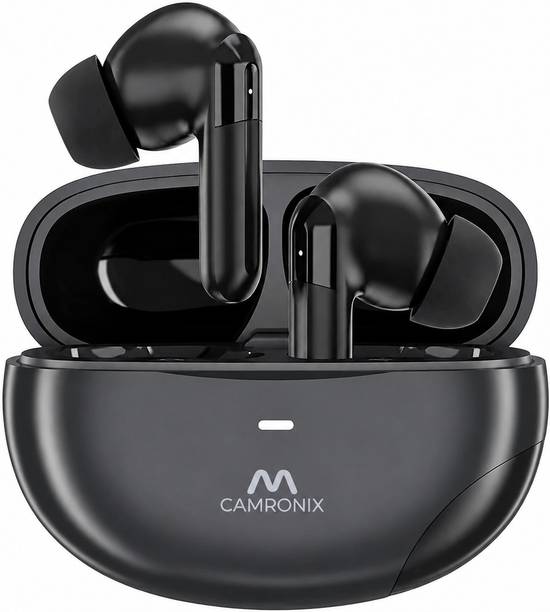 Camronix Active Pro TWS BT 5.3 Earbuds Quad Mic ENC 35H Playtime Type-C Fast Charging Bluetooth