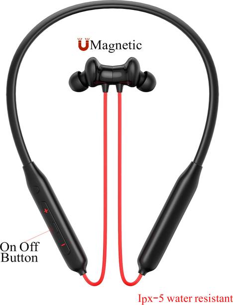 ROKAVO New Sport Headphones 35 Hours Backup Wireless Neckband For High Bass Clear Sound Bluetooth