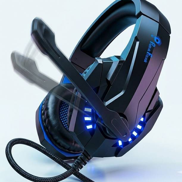 PunnkFunnk PF K20-00A Gaming Headset, Over Ear Gaming Headphones with Mic Wired Gaming