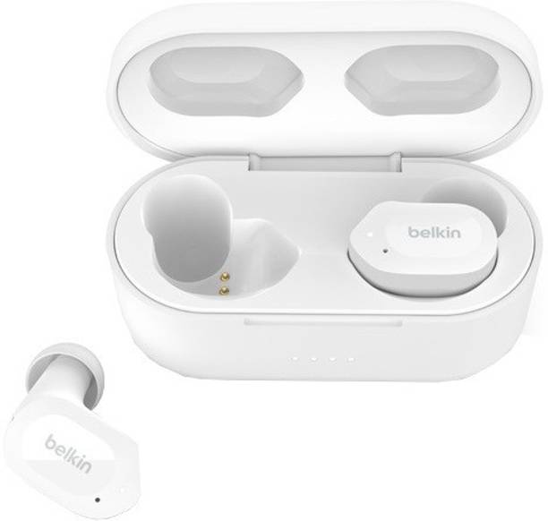 BELKIN TWS Earbuds IPX5,6mm Dynamic Driver Up to 38 hrs Playtime Dual mic on Each Side Bluetooth