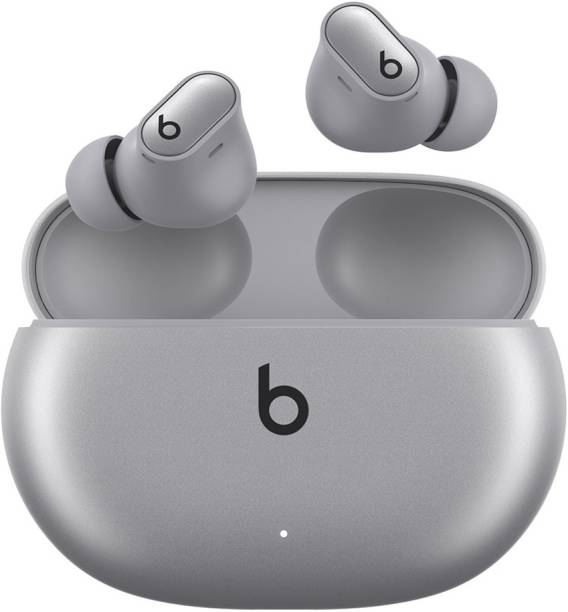 Beats Studio Buds + Silver with Active Noise Cancellation Bluetooth Headset