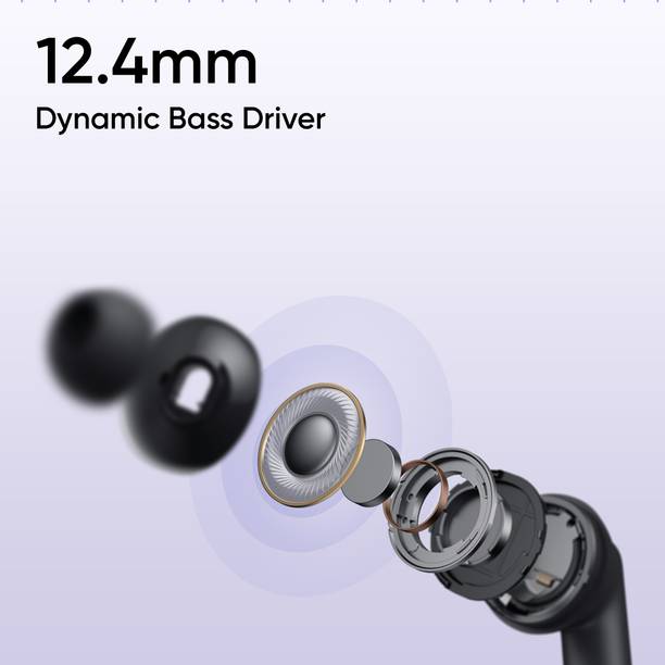 realme Buds T310 with 12.4mm Driver, 46dB ANC, 360� Spatial Audio and 40 hours Playback Bluetooth Headset  (Monet Purple, True Wireless)