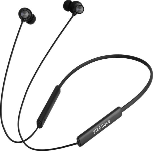 फायरगोल्ड Bt Buds Fm 3 Neckband Headset Magnetic on/off 48hr Playback ANC Working हेडसेट