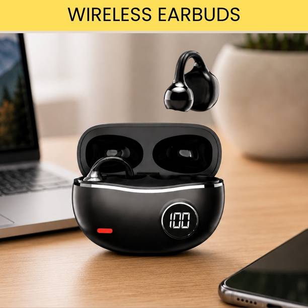 FRONY TWS Bluetooth Earbuds With Digital Display, Secure Ear Clip and Deep BassXY367 Bluetooth