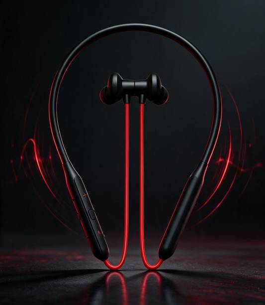 ANIO Z2 Premium Sound Wireless Neckband – Red Bluetooth