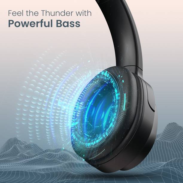 Portronics Muffs M4 Over Ear Bluetooth Headphone,40Hours Playtime,Powerful Bass,InBuilt Mic Bluetooth & Wired  (Black, On the Ear)