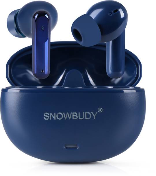 snowbudy E18 Fire Earbuds, Gaming Pods, 200H Playtime, AI Mic ENC, 13mm driver, Type C-4 Bluetooth Gaming