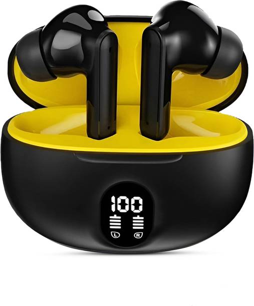 Qvee Buds Elite with 10mm Driver, 200Hrs Battery, Volume Control, AI ENC, Game Mode-7 Bluetooth