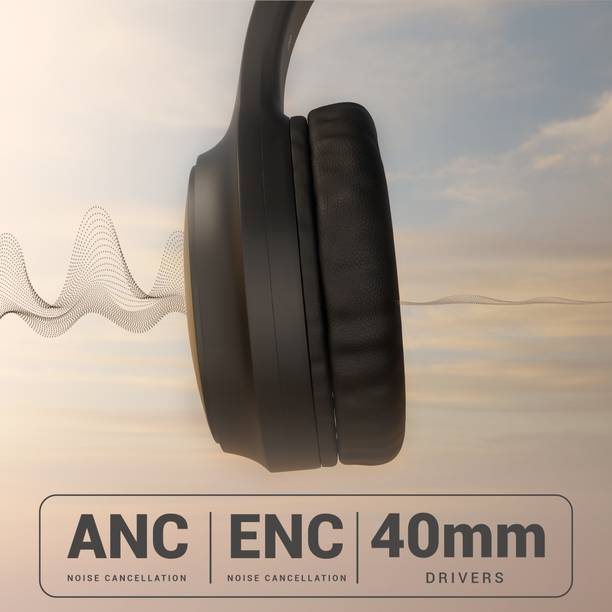 ZEBRONICS ZEB-WHP 4 (AEON) with 110h Battery Backup, Gaming Mode, ENC, Dual Pairing Bluetooth Headset  (Black, On the Ear)