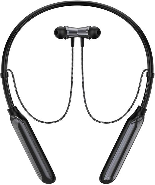 RAAGZO Shine Fox - 72 Hours Playtime Wireless Headphone Neckband Earphone (Black-10) Bluetooth