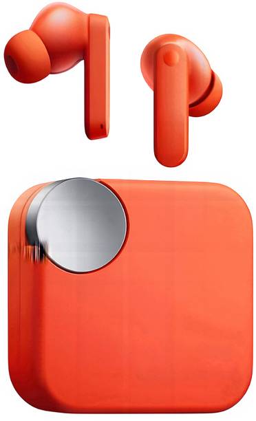 DUJE DJ Leaf Earbuds 8D Stereo Audio, 48Hrs Playtime With ASAP Charge (Orange91) Bluetooth Gaming